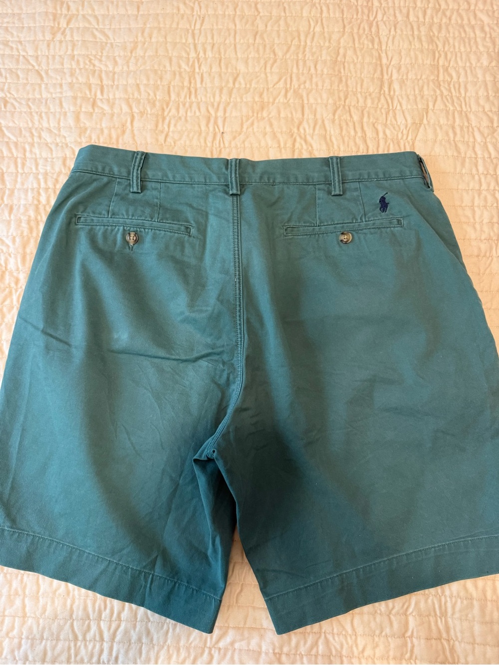 Polo by Ralph Lauren Teal Flat Front Cotton Chino Shorts